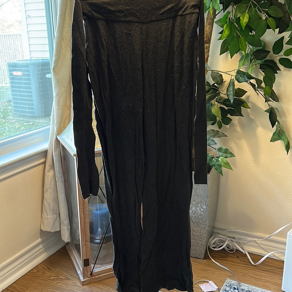 Stretch lounge pants with tie
